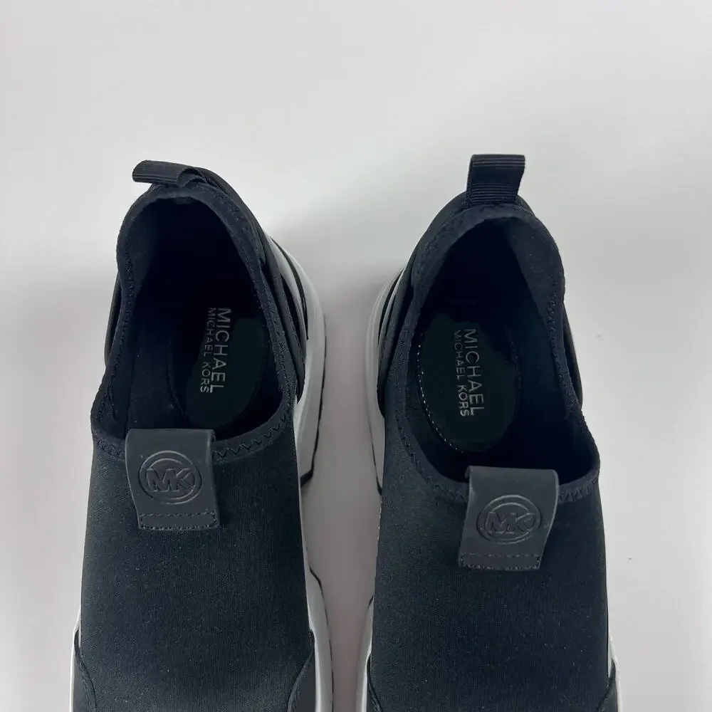 Michael Kors Muse Scuba Slip-On Trainer Sneakers Black White 8.5 - Picture 6 of 12